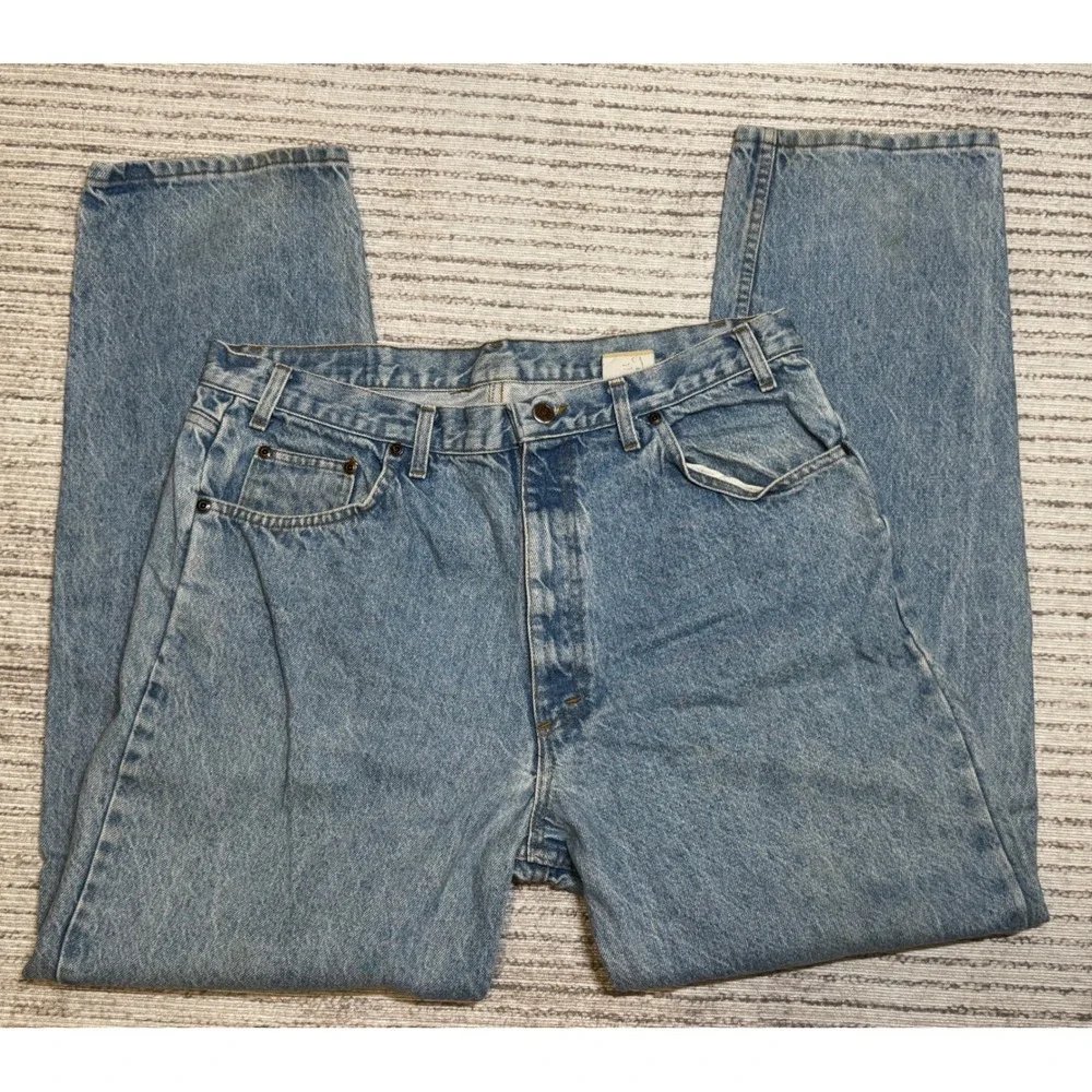 Vintage Sonoma Mens Jeans 38x32 Made in USA Light Wash Straight Leg Denim
